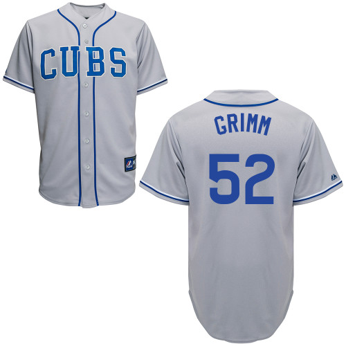 Justin Grimm #52 Youth Baseball Jersey-Chicago Cubs Authentic 2014 Road Gray Cool Base MLB Jersey